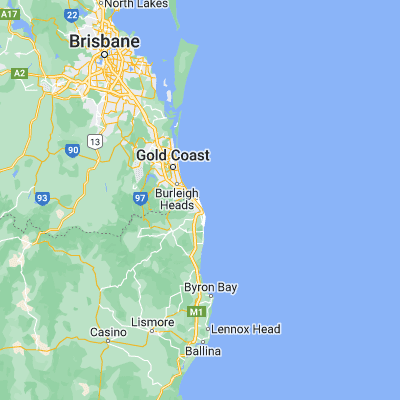 Map showing location of Tweed Heads (-28.175610, 153.542010)