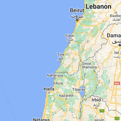 Map showing location of Tyre (33.273330, 35.193890)