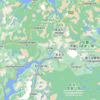 Map showing location of Ulvik (60.571170, 6.917010)