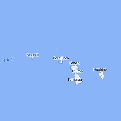 Map showing location of Vaitape (-16.507410, -151.749130)