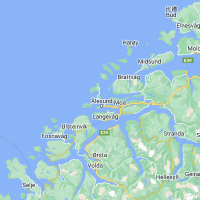 Map showing location of Valderøy (62.500700, 6.134720)