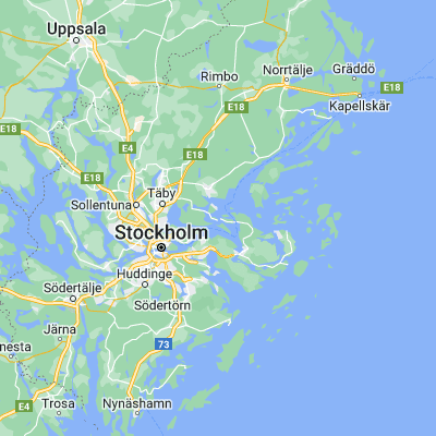 Map showing location of Vaxholm (59.402250, 18.353170)