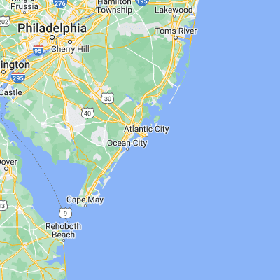 Map showing location of Ventnor City (39.340390, -74.477370)