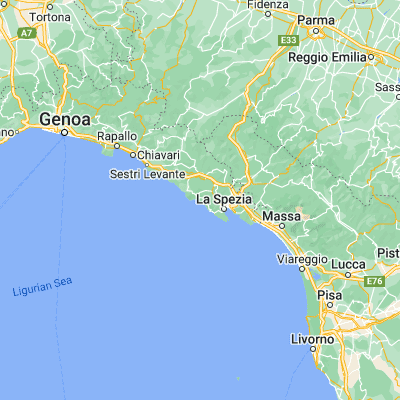 Map showing location of Vernazza (44.135010, 9.683460)
