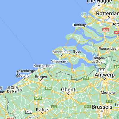 Map showing location of Vlissingen (51.442500, 3.573610)