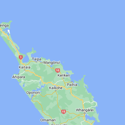 Map showing location of Waiiti Bay (-34.998180, 173.930180)