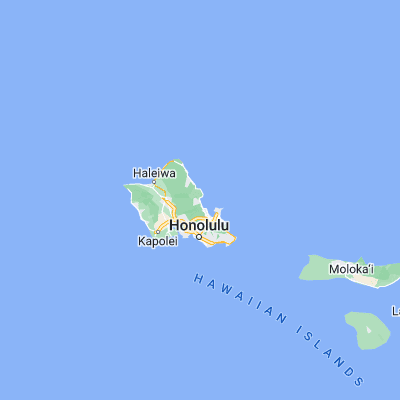 Map showing location of Waikane (21.496360, -157.851880)