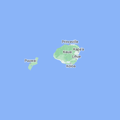 Map showing location of Waimea Bay (21.957070, -159.668930)