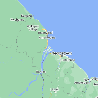 Map showing location of Wakenaam Island (6.962220, -58.448030)
