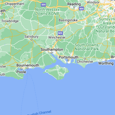 Map showing location of Warsash (50.853310, -1.300300)