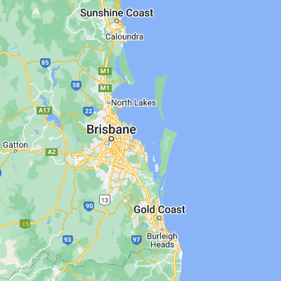 Map showing location of Wellington Point (-27.483330, 153.250000)
