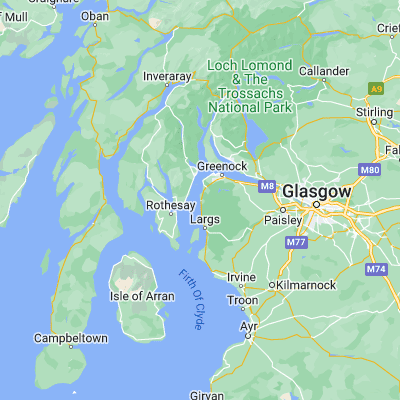 Map showing location of Wemyss Bay (55.876140, -4.889500)