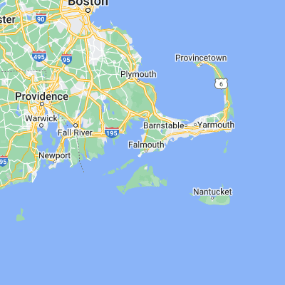 Map showing location of West Falmouth (41.604270, -70.634470)