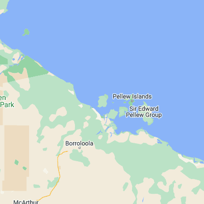 Map showing location of West Island (-15.600000, 136.550000)
