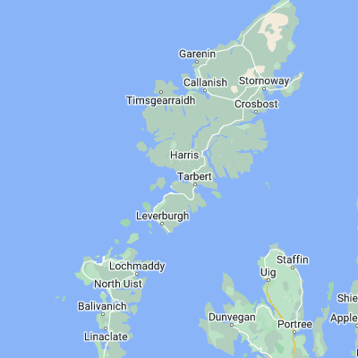 Map showing location of West Loch Tarbert (57.916670, -6.900000)