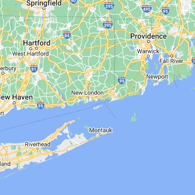 Map showing location of West Mystic (41.350650, -71.982020)