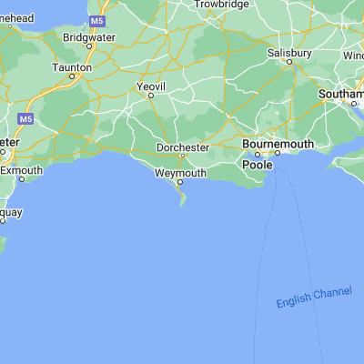 Map showing location of Weymouth (50.611360, -2.453340)