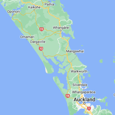 Map showing location of Whakapirau (-36.150000, 174.250000)