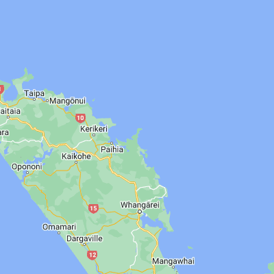 Map showing location of Whangamumu Harbour (-35.248180, 174.290180)