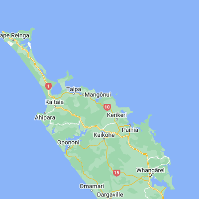 Map showing location of Whangaroa (-35.050000, 173.750000)