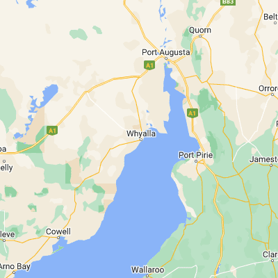 Map showing location of Whyalla (-33.032680, 137.564830)