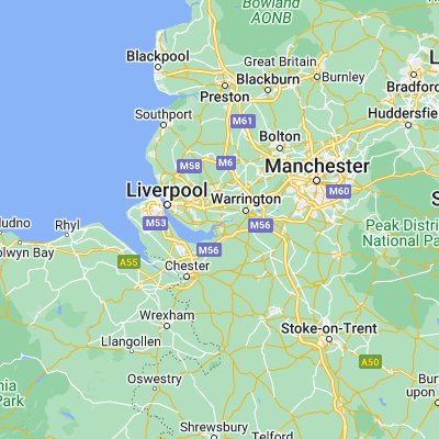 Map showing location of Widnes (53.361800, -2.734060)