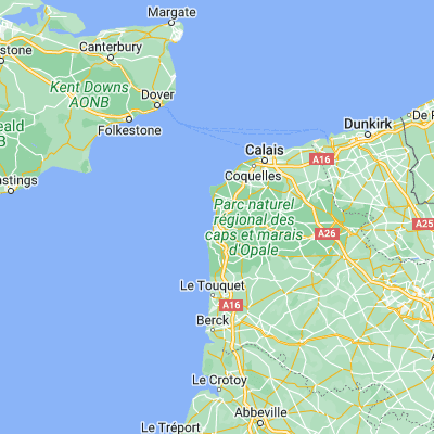 Map showing location of Wimereux (50.769630, 1.611390)
