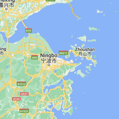 Map showing location of Xiaogang (29.950330, 121.742930)