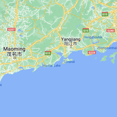 Map showing location of Xitou (21.655060, 111.751720)