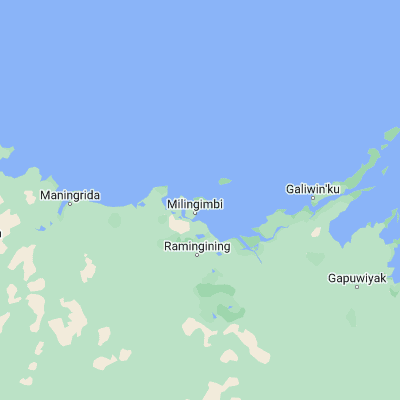 Map showing location of Yabooma Island (-12.037000, 134.948200)