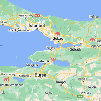 Map showing location of Yalova (40.655020, 29.276930)