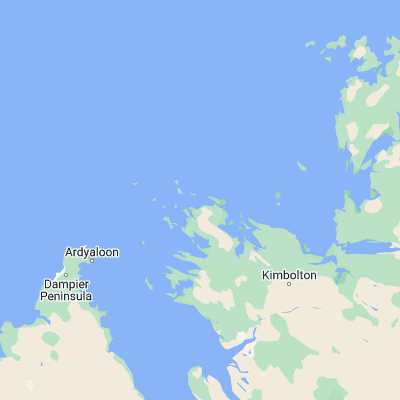 Map showing location of Yampi Sound (-16.129150, 123.655700)