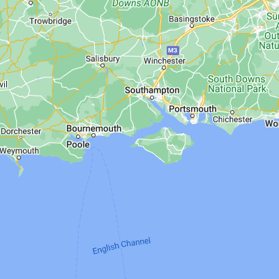 Map showing location of Yarmouth (50.705290, -1.499290)